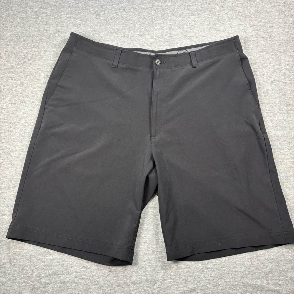 Ben Hogan Men's Golf Shorts Size 38 Golf 4 Pockets 10" Inseam Black Flat Front